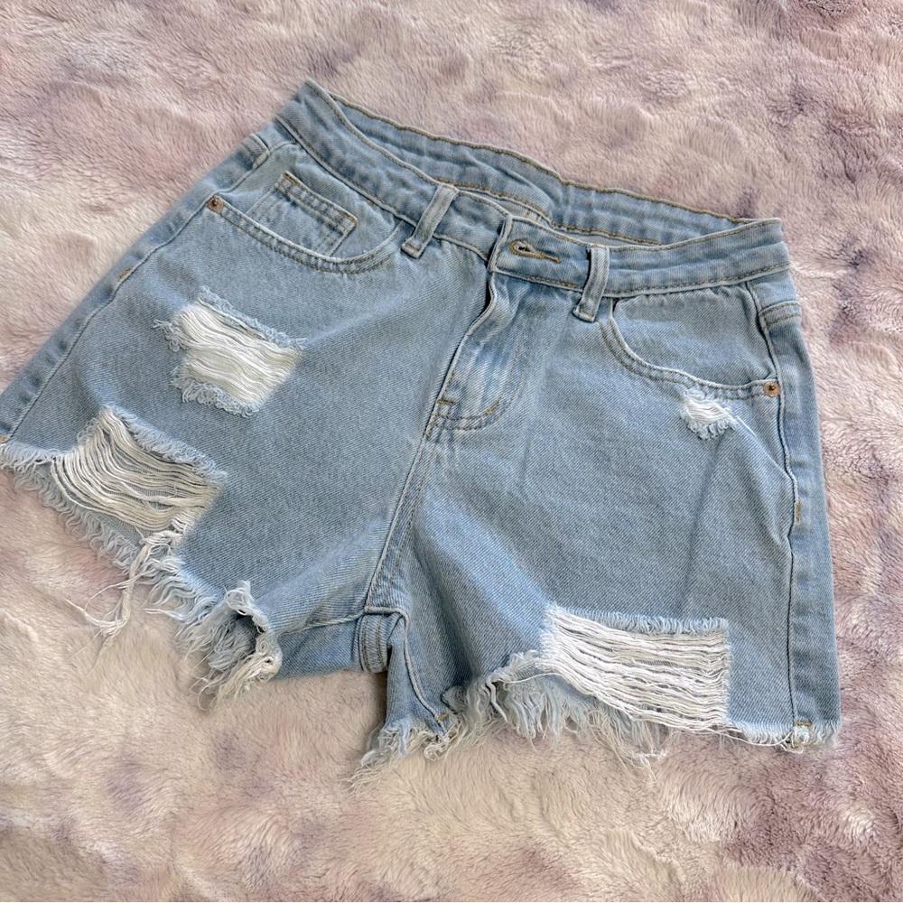 Denim Distressed Women Shorts